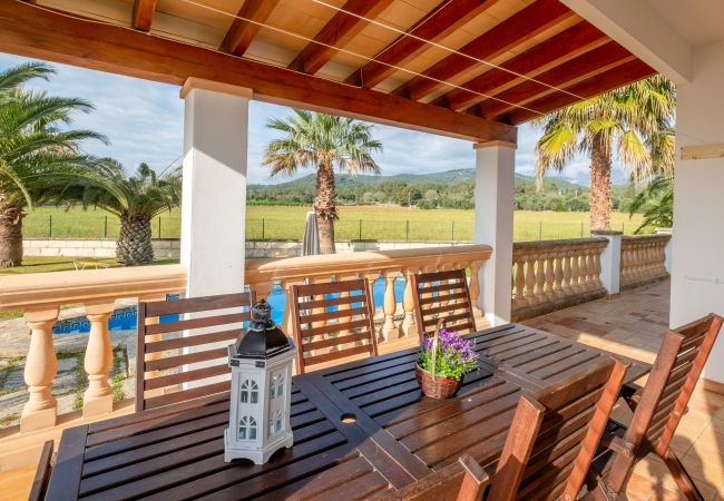 terraza, hermosa, piscina, vistas 