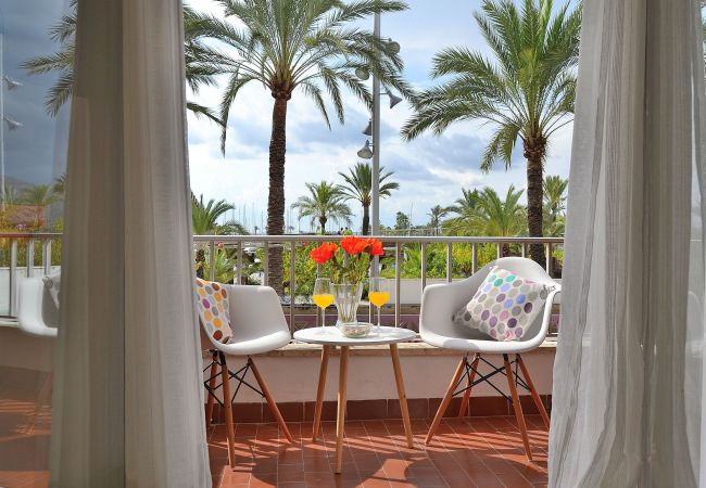 Terraza, vistas, mar, Mallorca